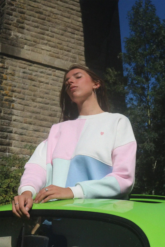 Sweat Oversize Coton Femme  - Patchwork | Ayuna