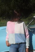 Sweat Oversize Coton Femme  - Patchwork | Ayuna