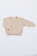 Sweat molletonné uni pour enfant. Couleur café crème