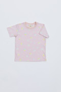 T-shirt pour fille au motif bulles de savons roses.