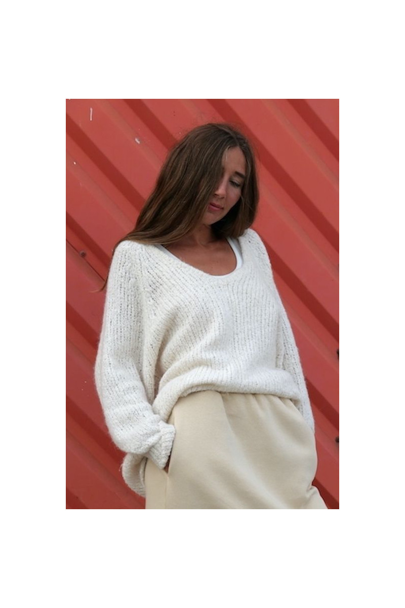 Pull Femme Col V Fin - Tissu Maille Doux Et élastique - Style Chic Et Casual Pour Automne-hiver