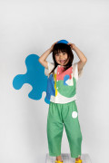 Blouse pour enfant artiste. 100% coton biologique. Coloré et confortable