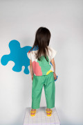 Blouse d'été en coton bio pour enfant. Légère et structurés. Coloré et motif peinture. Pour petit artiste