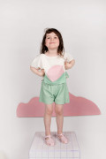 Crop Californie enfant porté avec short assorti