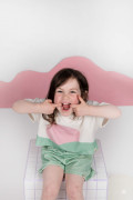 Crop oversize enfant coupe fluide Lune Vague