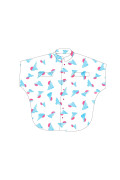 Chemise en coton bio pour femme. Coloré et oversize. Look rétro et vintage